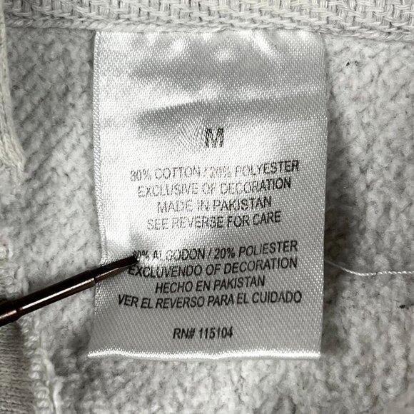 South Grey Hoodie with V-Neck Cut Size Medium - Picture 3 of 4